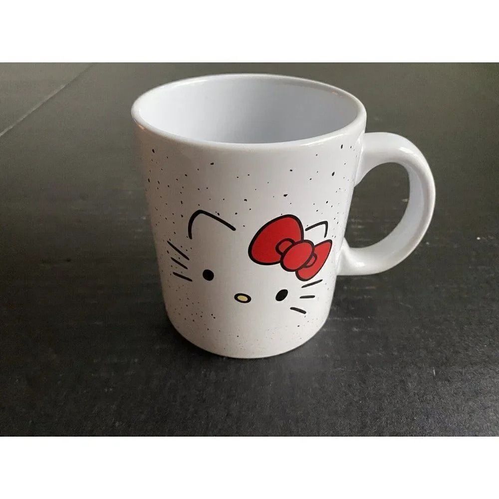 Sanrio Hello Kitty Speckled Face 20oz Ceramic Coffee Tea‎ Mug Cup NEW